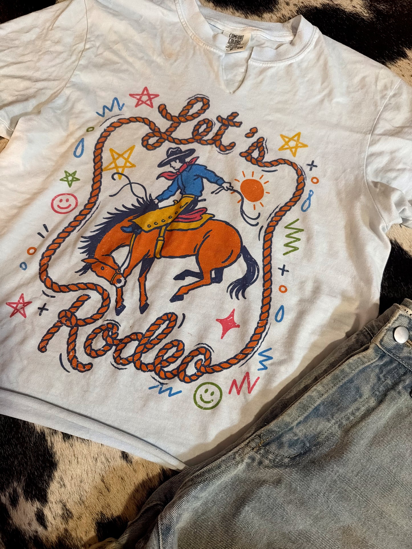 Lets Rodeo Colorful Tee