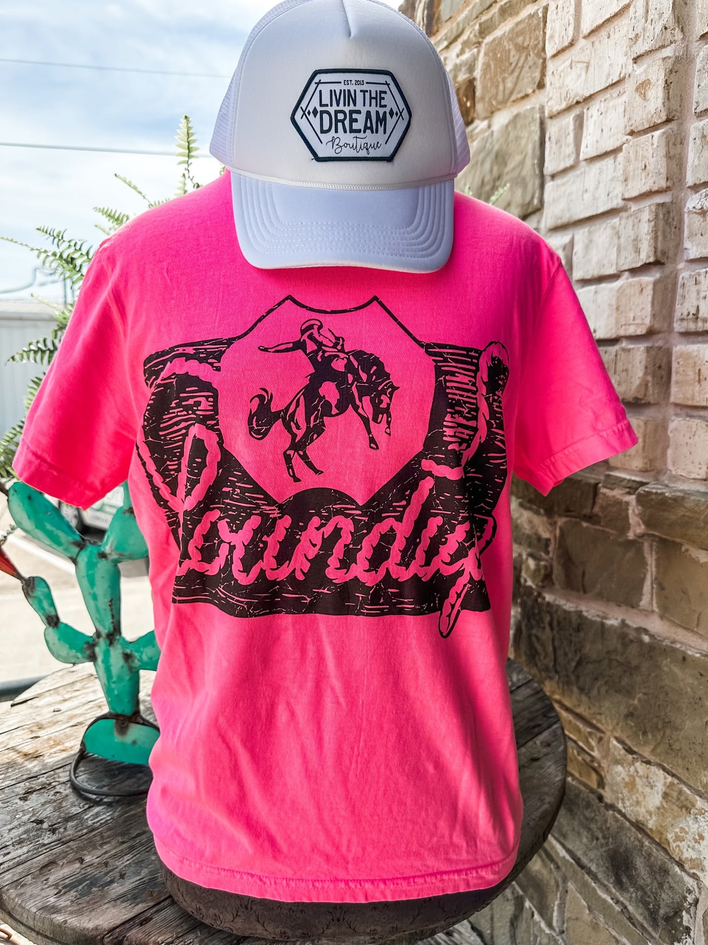 Round Up Neon Pink Tee