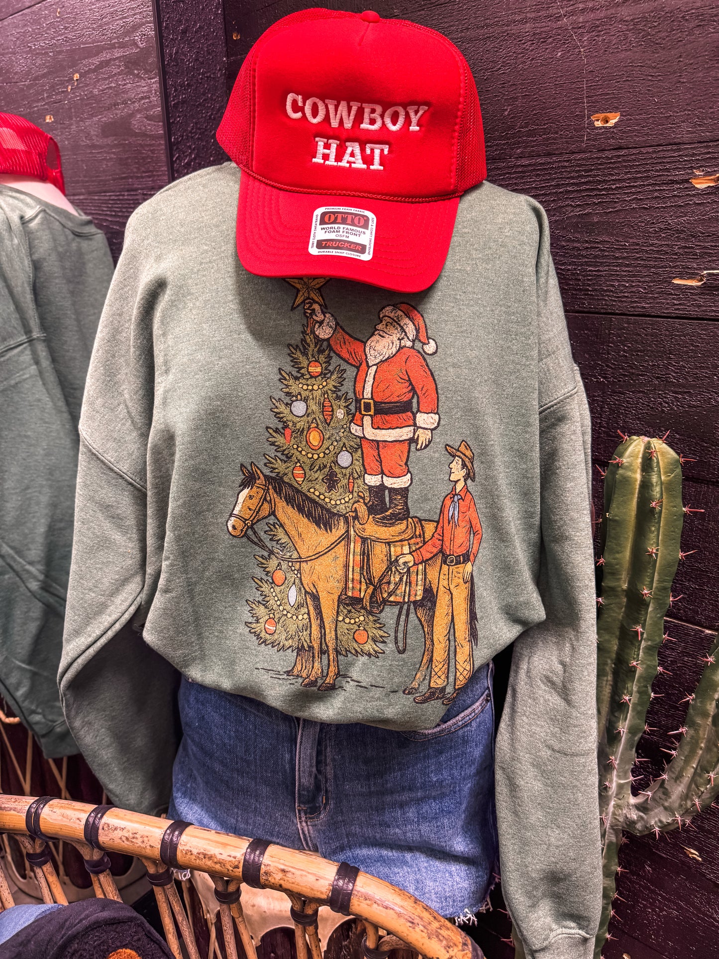 Vintage Santa & Cowboy Sweatshirt