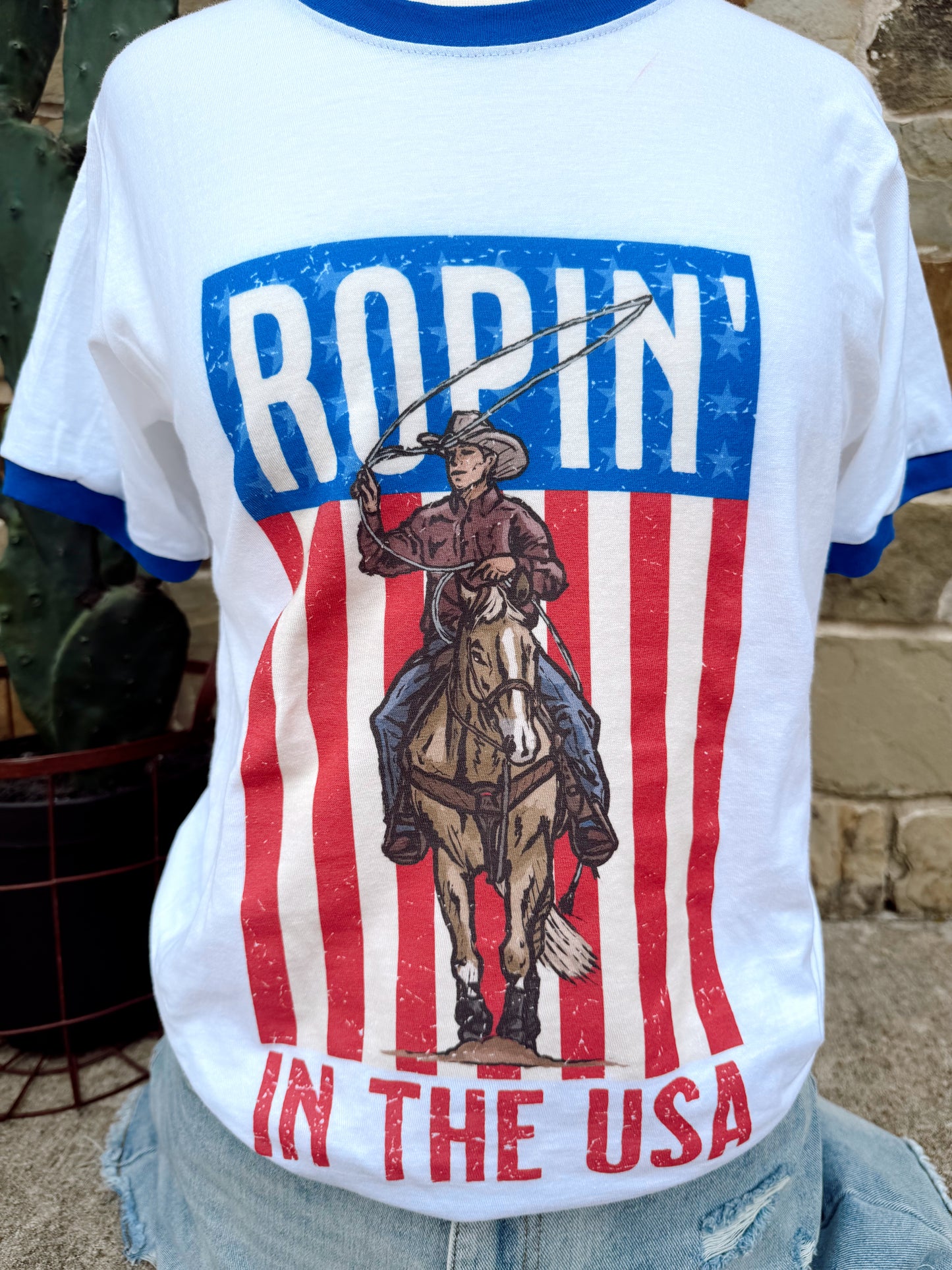 Ropin in the USA Tee
