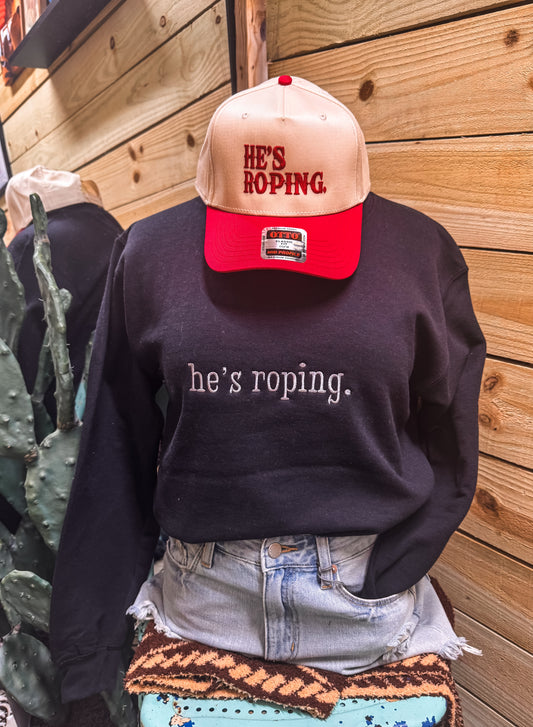 He's Roping.