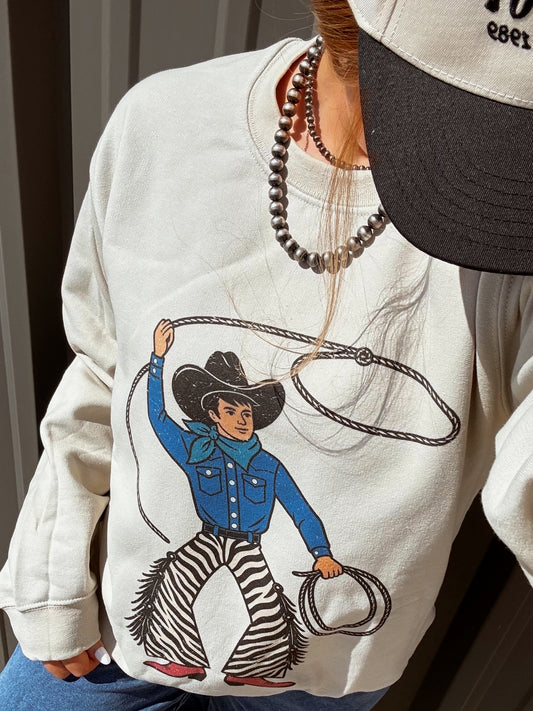 Zebra Cowboy Sweatshirt
