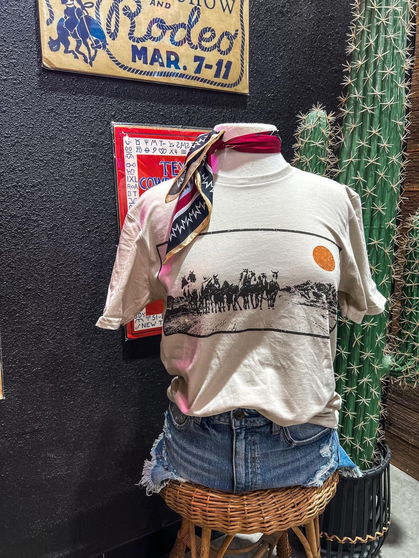 Western Cowboys Horses Tee