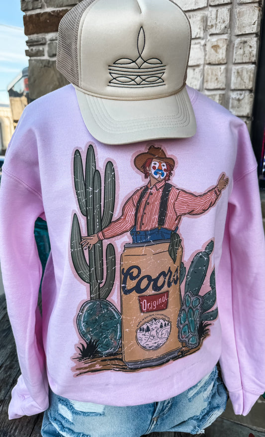 Coors Clown on Sweatshirt